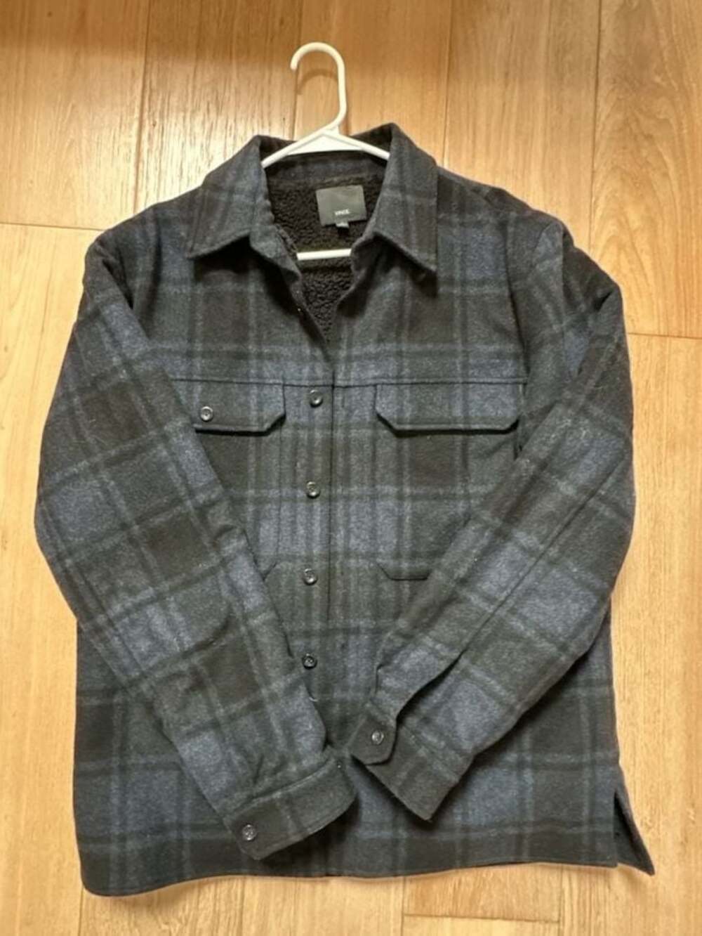 Vince Sherpa-Lined Plaid Shirt Jacket